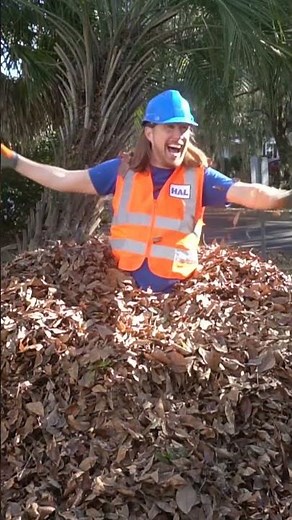 Leaf Pile Fun with Handyman Hal | Jumping in Leaves