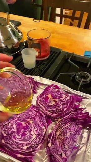 EASY, 3-INGREDIENT, Roasted Red Cabbage is the PERFECT KETO SIDE | Keto Vegetable Recipe #shorts