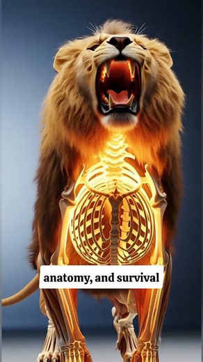 Inside a Lion's Body 🦁 | Muscles vs Skeleton #shorts#lion#animalscience#scienceexplained#biology