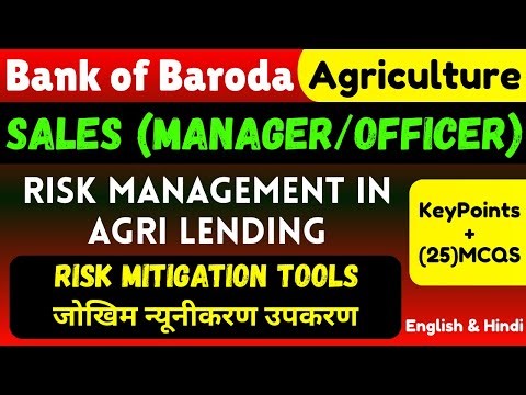 BOB Agriculture Sales Manager | BOB Agriculture Marketing Manager - Risk Mitigation Tools | BOB SO