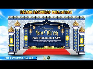 FREE DOWNLOAD Backdrop Isra Mi'raj 1444 H / 2023 M - File CorelDraw