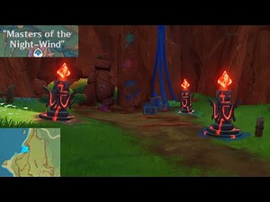 Pyro Elemental Monument Masters Of The Night Wind | Natlan Genshin Impact 5.2