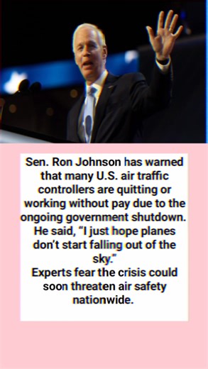 82K views · 72 reactions | Sen. Ron Johnson Warns: “Hope Planes Don’t Fall Out of the Sky” Amid Government Shutdown. #RonJohnson #GovernmentShutdown #USPolitics #AirTrafficControllers #AviationSafety #BreakingNews #USNews #AirSafety #FAA #AviationCrisis | The World Update | Facebook