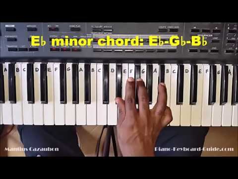 How to Play the E Flat Minor Chord - Eb Minor on Piano and Keyboard - Ebm, Ebmin
