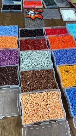 Check out this epic Volcarona Pokémon perler bead sprite I made with 32 colors! This pixel perler bead art is definitely one of the more complex small beadsprites ive made and i love how the melt came oht ising the tape method. Join the fun! Follow me for daily videos of Pokémon and perler bead content, including Pokémon quizzes, perler bead tutorials, Pokémon lore, and much more. Plus, I turn your comments into stunning perler bead designs! Don't miss out on the excitement. #beadamonpixels #per