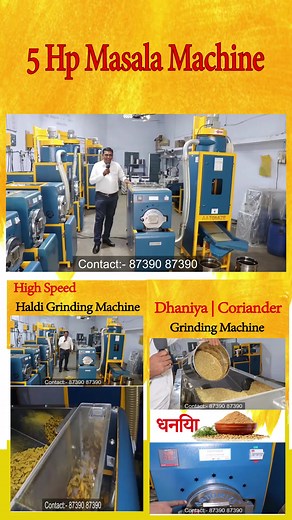 2.5K views · 35 reactions | 5 Hp Masala Machine  +91 87390 87390 Free Home Delivery #masala #garammasala #haldi #turmeric | Aatomize | Facebook