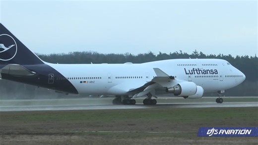 Lufthansa Boeing 747 departs from Frankfurt in overcast conditions 🤩 | Dj's Aviation