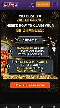 Canada - Zodiac Casino Login: Zodiac Casino Sign In to Play Slots - 80 free spins for $1 - #shorts