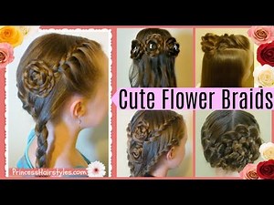 5 Braided Flower Hairstyles For Spring! Braided Roses