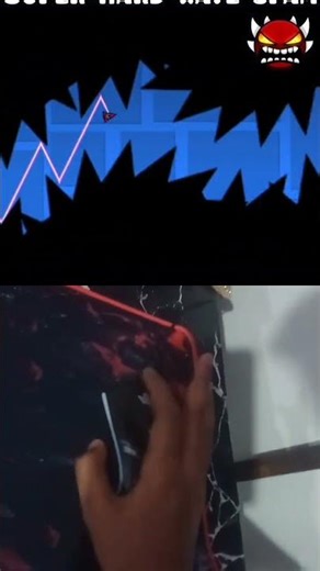 Geometry dash Wave spam from EASY to IMPOSSIBLE#shorts