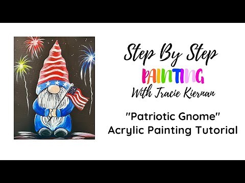 Patriotic Gnome Acrylic Painting Tutorial