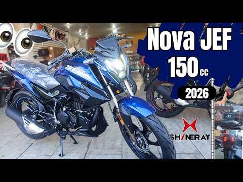 Shineray JEF 150 - 2026 | Detalhes, preço, cores, ficha técnica, painel, ronco e concorrentes