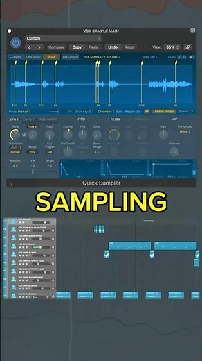 Creatively build a song around samples