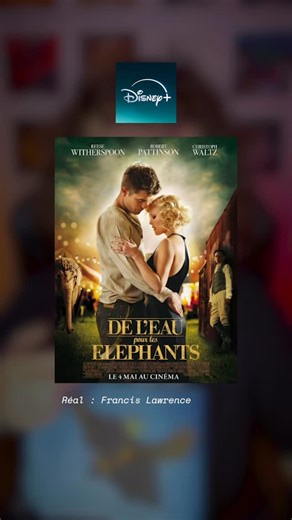 Amélie réagit on Instagram: "52/52 🐘 De l’Eau pour les Éléphants (2011) Disponible sur Disney + Dans l’Amérique des années 1930, Jacob, jeune vétérinaire sans ressources, rejoint un cirque itinérant où règnent la misère et la cruauté. Au milieu des bêtes maltraitées et des âmes perdues, il tombe amoureux de Marlena, l’étoile du spectacle, et découvre qu’au cœur du chaos, l’amour peut encore être un acte de survie. Méga sous côté, De l’Eau pour les Éléphants est sorti vers la fin de l’ère Twilig