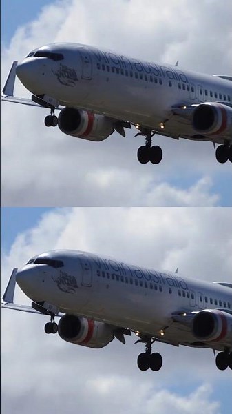 Taken on Nikon A1000 Virgin Australia Boeing 737-800 landing at Adelaide airport #aviation