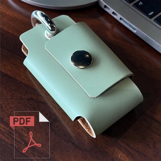Leather Keychain Template PDF | DIY Key Fob Pattern With Stitching Guide (digital Download) - Etsy UK