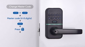 Smart Door Handle Lock with Keypad: Kucacci Keyless Entry Digital Knob for Front Door - Electronic Smart Lock with Keypad - Exterior Code Door Knob - Easy Installation