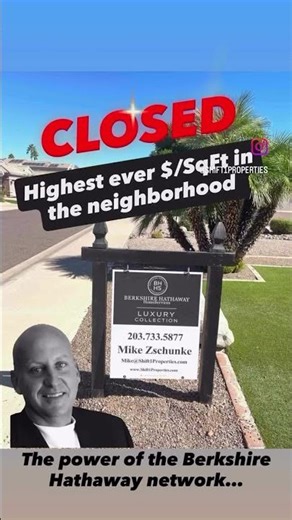 Closed near Scottsdale’s TPC Golf course. When you have the power of the Berkshire Hathaway Network
