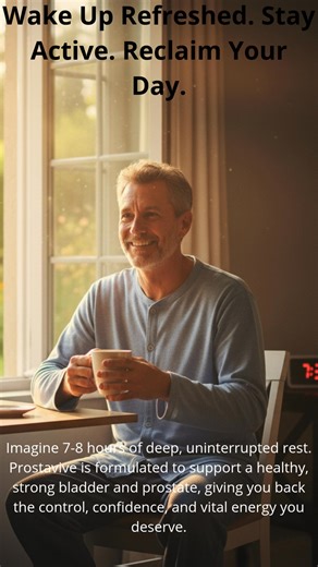 Imagine 7-8 hours of deep, uninterrupted rest. Prostavive is formulated to support a healthy, strong bladder and prostate, giving you back the control, confidence, and vital energy you deserve. | The Best Products For You