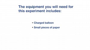 Charged balloon and paper experiment | Online Resources