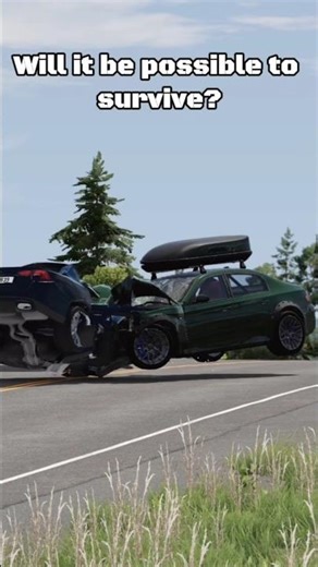 Realistic Car Crash - Part 27 #beamngdrive #shorts