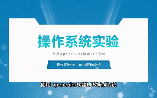 操作系统实验-华为openEuler-Linux-1912、1913第6小组-使用openEuler构建LFS操作系统