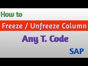 How to Freeze | Unfreeze Column | MB51 | Freeze | Unfreeze | SAP | SAP Course | Accounts | CA | MBA
