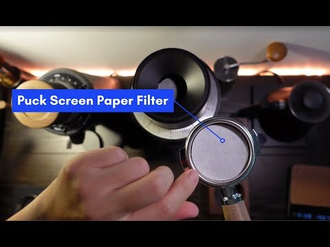 Make espresso using puck screen paper filter