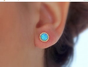 Opal Stud Earrings - Gold Opal Earrings - Opal Earrings - Classic Earrings - Stud Earrings - Gold Filled Earrings - Etsy