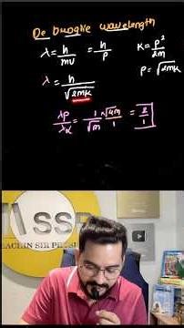 de Broglie Wavelength Question Trick ⚡ | ssp sir #neet2026 #neetphysics