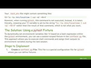How to Set an Environment Variable in pytest Using a Bash Expression