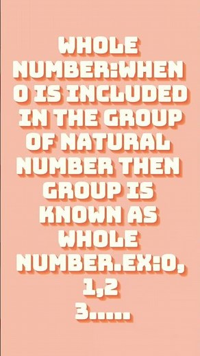 DEFINITIONS OF WHOLE NUMBER #mathswizard #education