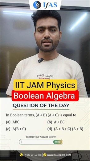 Boolean Algebra | Electronics | IIT JAM Physics | IFAS