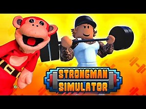 El Mono Juega: ROBLOX STRONGMAN SIMULATOR. EL MONO SÍLABO GAMEPLAY