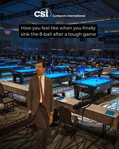 Sinking the 8-ball after a tough game feels like pure exhilaration! 🙌 It's a mix of relief, triumph, and a rush of adrenaline that makes all the challenges worth it. #cuesportsinternational #poolshots #billiards #CueSports #Billards #Pool #8Ball #Sports #PoolLeague #bcapoolleague #usapoolleague #championships | CueSports International - CSI