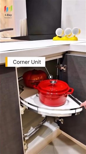Modular Kitchen Corner Storage Solutions | Maximize Your Kitchen Organization #shorts