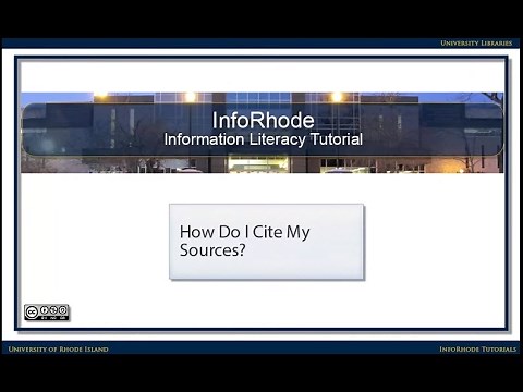How Do I Cite My Sources?
