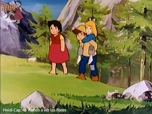 Continuamos con Heidi, Capitulo 45: Vamos a ver las flores Pedro carga los hombros de Clara y conduce al pasto, acompañado por Heidi y la señora Rottenmeier; para la niña es todo como un sueño y los tres chicos pasan un día maravilloso, a pesar de la extrema negatividad de la señora Rottenmeier. Incluso el regreso de Pedro se ve obligado a llevar a Clara, que es bastante pesado siendo mayor que él, y llega a la cabaña de su abuelo agotado. Clara a pesar del hermoso día está muy triste porque se 