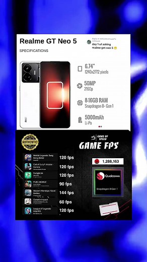 Realme GT Neo 5 Gaming Test: Price, Specifications, and Performance