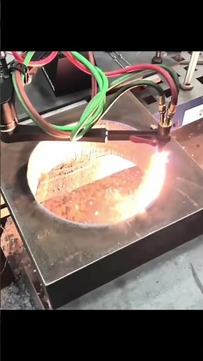 Cutting 6” thick donuts with the CN-Seamless Mach 1 #metalfabrication