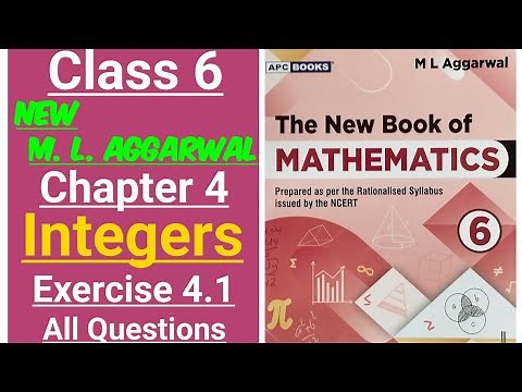 New ml aggarwal class 6 maths chapter 4 (Integers) exercise 4.1 all questions