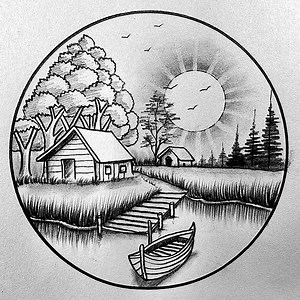 248K views · 3.8K reactions | How to drawing beautiful lake #howtodraw #easydrawing | Md. Takbir Hossain | Facebook