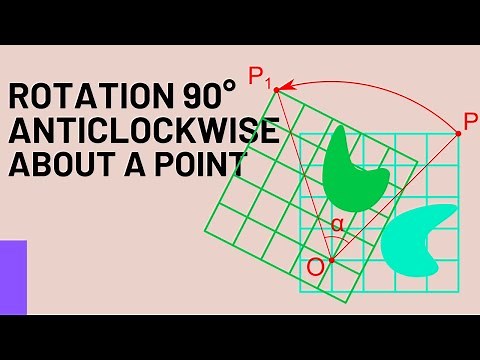 How to rotate a shape 90° anticlockwise about a given point? | Step by step guide
