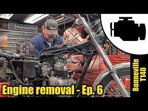 Triumph Bonneville T140 - Engine removal Ep.6 #1045