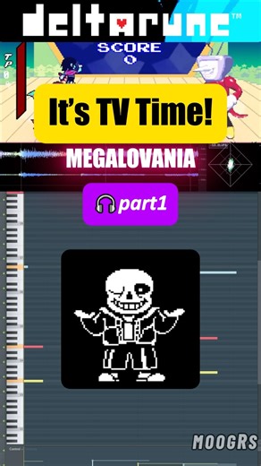♥️📺🎸It's TV Time, But With a little Megalovania|【Deltarune x Undertale】|Re-Arranged | 🔁➀