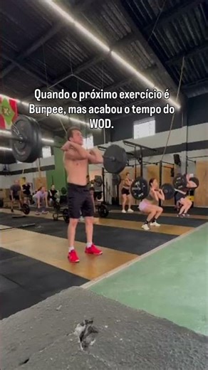 Quando tempo do WOD acaba #burpees #wod #humor #crossfit