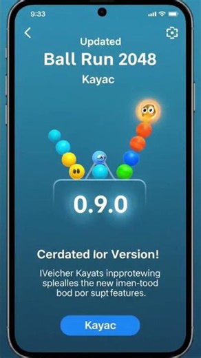 Kayac updated the game ball run 2048