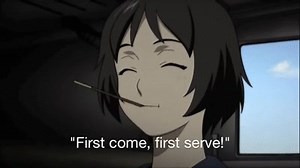 Ga-Rei Zero kiss scene w/English Subtitles on Make a GIF