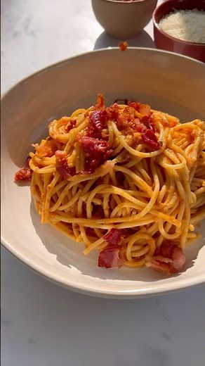 Crispy Pancetta Pasta | 25 Minute Meal #familymeals
