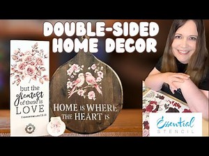 Double-Sided Home Decor with Transfers & Stencils | Rustic Farmhouse Craft Ideas 🌿🖌️
